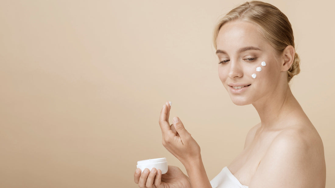 Applying a face cream
