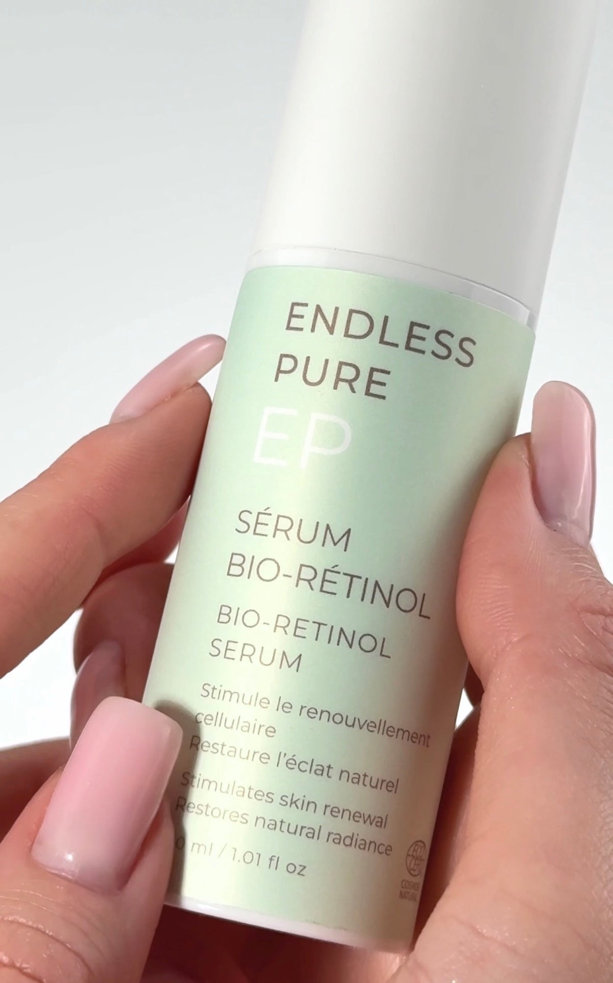 Bio-Retinol Serum held in hands